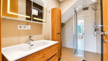 Shower, hair dryer