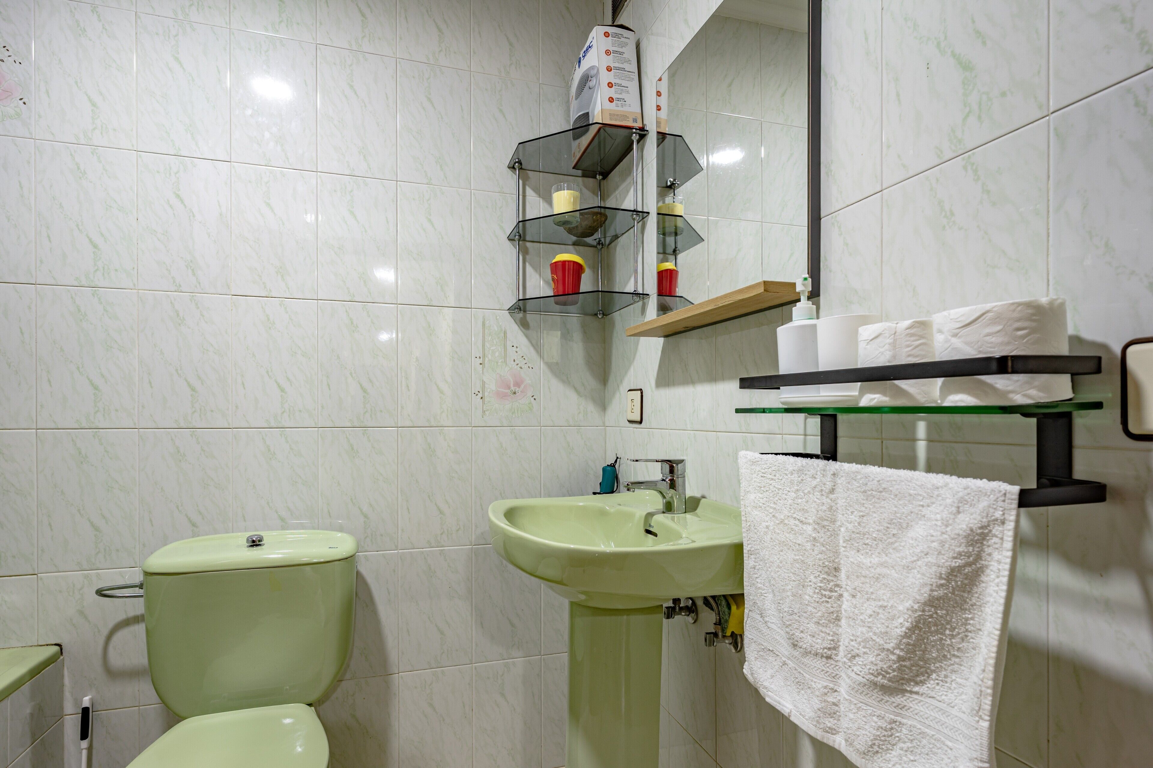 Dusche, Haartrockner, Handtücher
