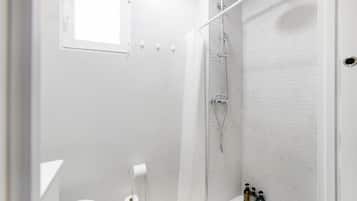 Ducha, secador de pelo y toallas