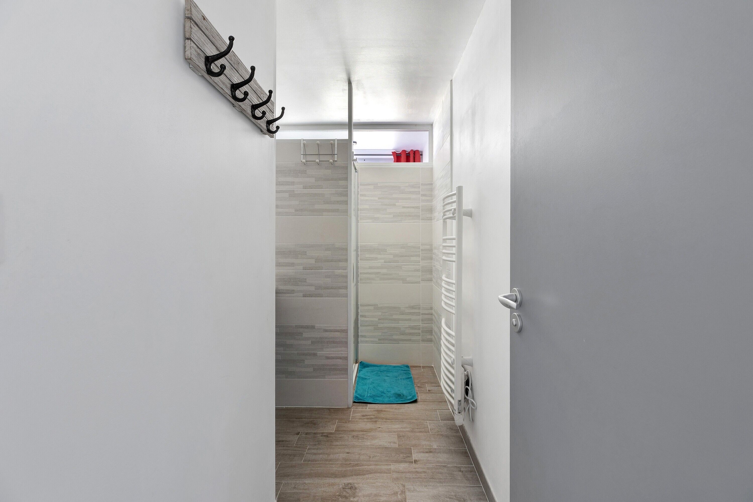 Shower, hair dryer