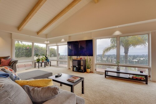 Ocean View + Private Garden: Santa Cruz Home