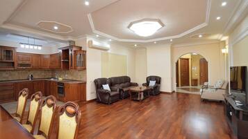 Apartment, 2 Bedrooms, Balcony | Living area