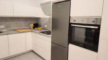 Fridge, microwave, dishwasher, electric kettle