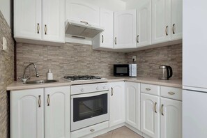 Private kitchen - Turquoise Apartment | Large Terrace (Kraków)