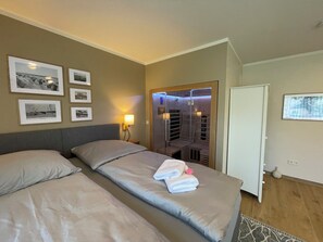 1 室のベッドルーム、WiFi、ベッドシーツ