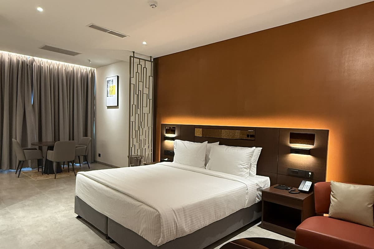 In-room safe, desk, blackout curtains, soundproofing