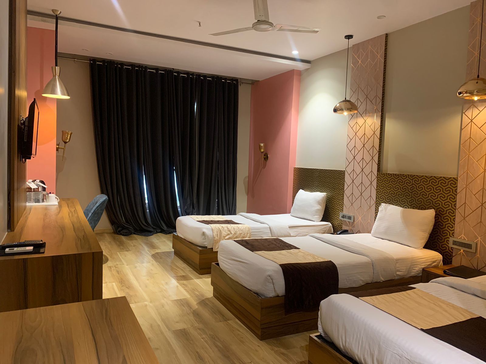 Deluxe Room, Non Smoking, City View | Premium bedding, desk, laptop workspace, blackout drapes