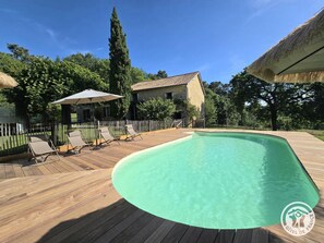 Pool - House with private pool, pets allowed - 10 guests (Saint-Pancrace)