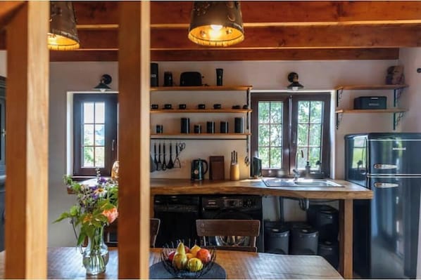 Fridge, oven, stovetop, dishwasher