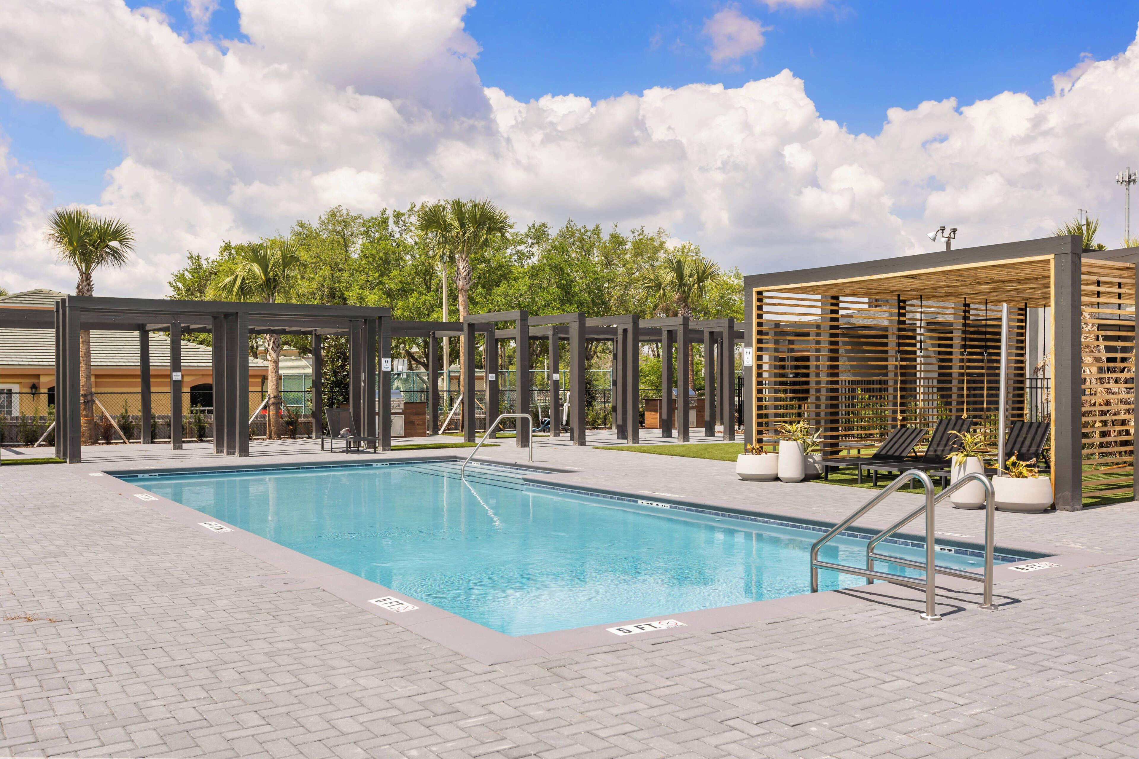 A heated pool