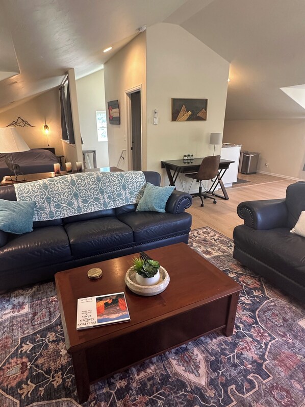 Living area - New Spacious Private Studio - Full Kitchen, AC, Free Parking, Private Entrance (Colorado Springs)