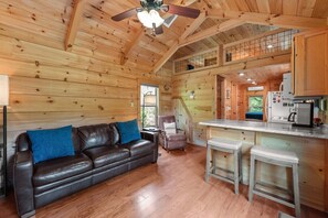 Living area - New River Views - Cozy Cabin with Fire Pit (Todd)