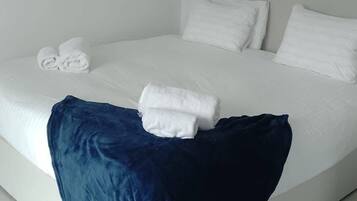 Desk, iron/ironing board, WiFi, bed sheets