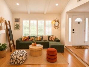 Living area - Serene 3BR Oasis with Pool – Minutes to Disney & LA (La Palma)