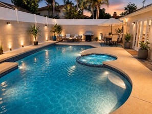 Pool - Serene 3BR Oasis with Pool – Minutes to Disney & LA (La Palma)