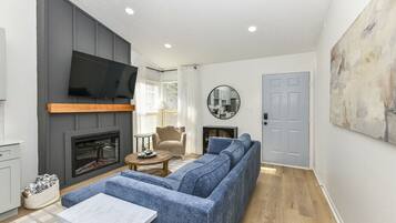 TV, fireplace, table tennis