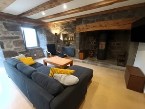 Fernseher, Kamin