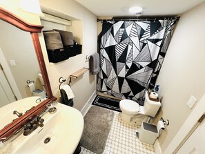 Bathroom - NEW! Vibe City Retreat: Luxe Hot Tub, Backyard Games, & Prime Vibe Sleeps 20! (Denver)
