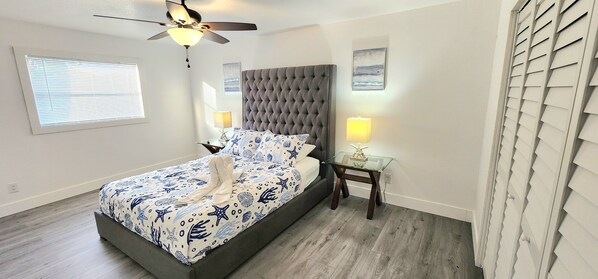 2 bedrooms, iron/ironing board, WiFi, bed sheets