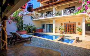 Pool - Beautiful Home with a Panoramic Ocean View Overlooking the Surf at Playa Zicatela. (Brisas de Zicatela)