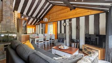 Fernseher, Kamin