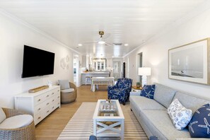 TV, offices - SPF65 by Brunswick Vacation Rentals - 2nd Row Beach Home, Walk to Beach & Town (Ocean Isle Beach)