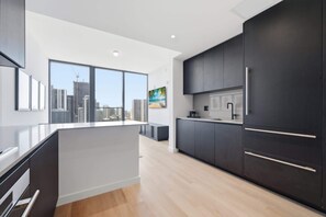 Fridge, microwave, oven, stovetop - Luxury E11EVEN 1BR Skyline Views & ELITE Amenities (Miami)