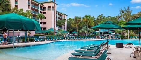 Outdoor pool, a heated pool