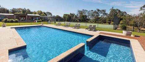 Indoor pool, 2 outdoor pools, open 7:00 AM to 9:00 PM, sun loungers