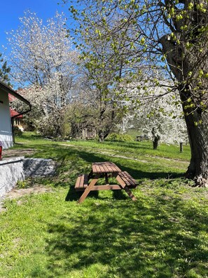 Outdoor dining - Vrbo Property (Jestřabí v Krkonoších)