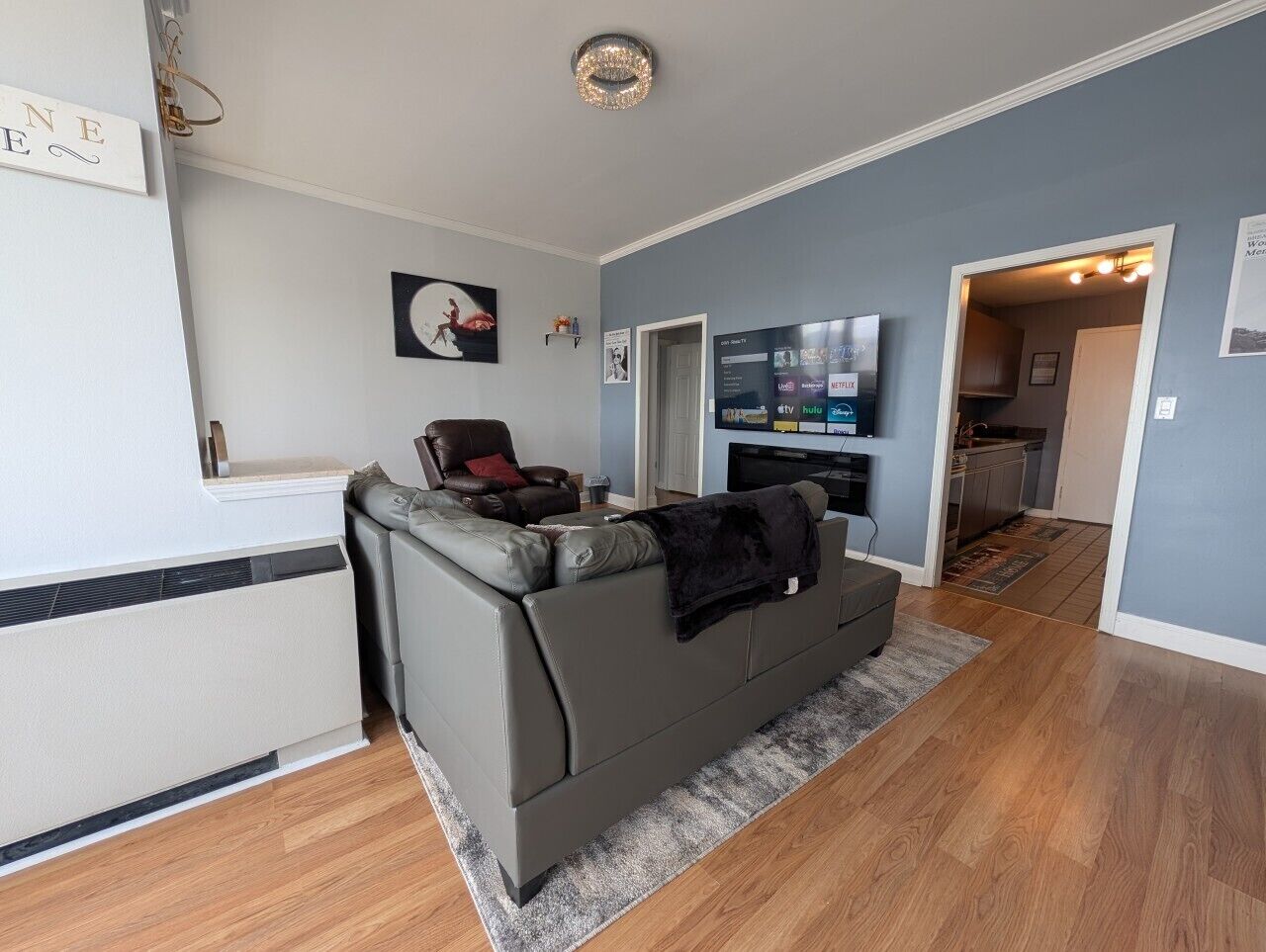 TV, fireplace, foosball, table tennis