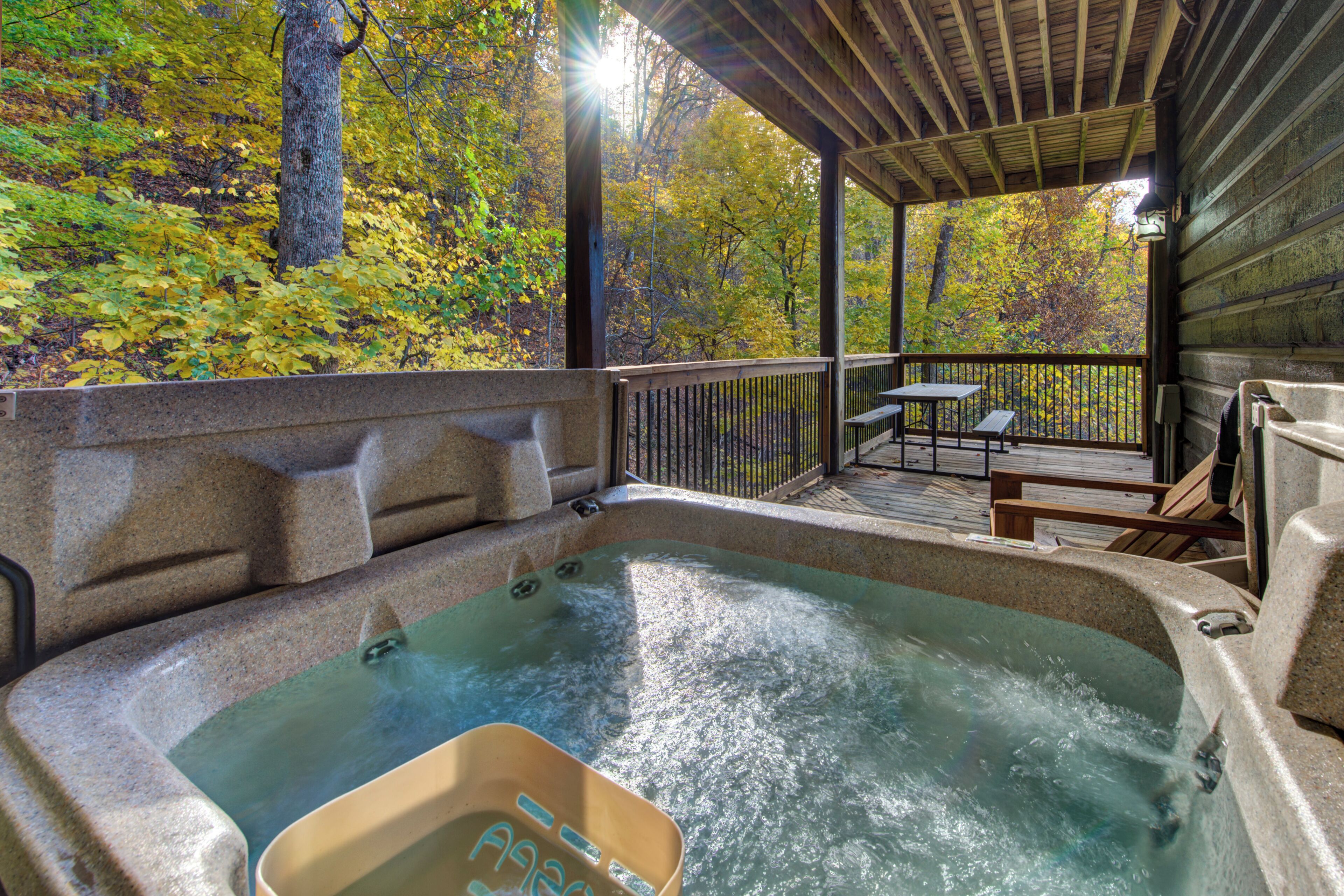 Outdoor spa tub