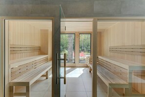 Sauna - Verbier Serenity Stay | Modern 3BDR | Pool & Spa (Mont-Tremblant)