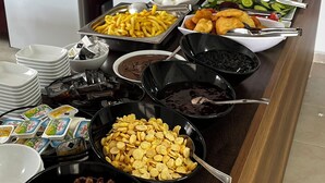 A buffet with various food items, including fruits, vegetables, and different types of snacks. - Vera Luz Arsuz (Arsuz)