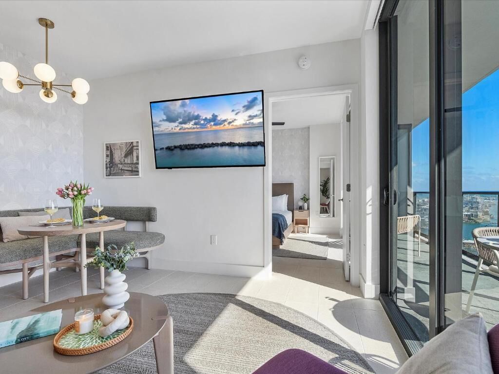 Premium Apartment, Balcony, City View | Living area | 42-inch Smart TV with digital channels