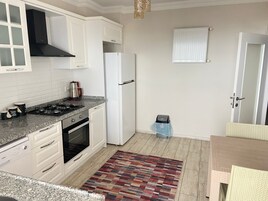 Deluxe Double Room | Private kitchen | Fridge, microwave, oven, dishwasher