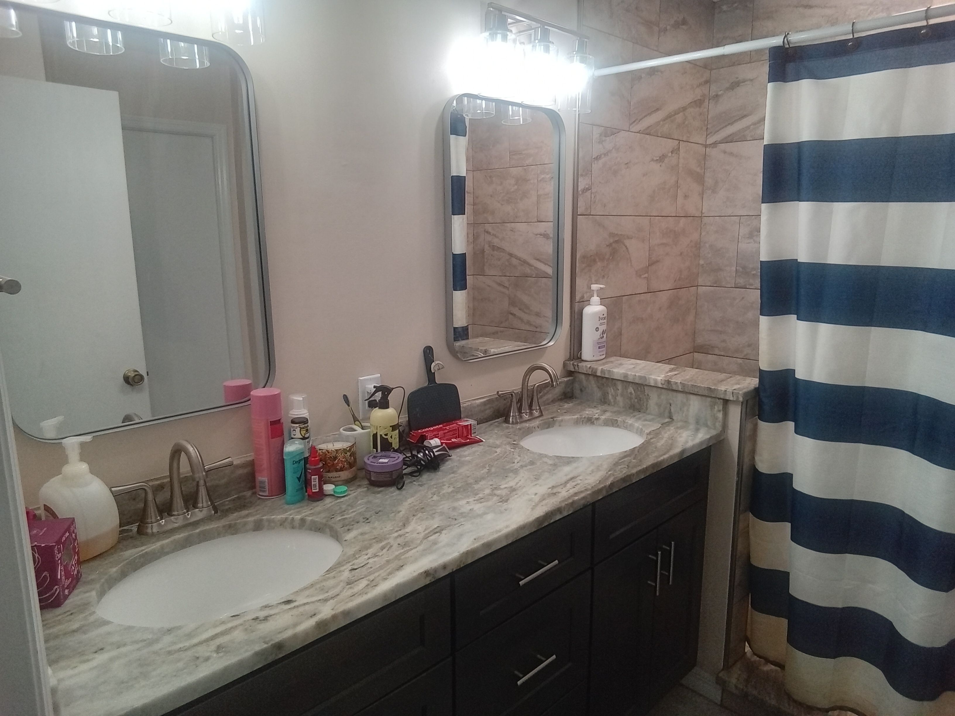 Shower, soap, toilet paper