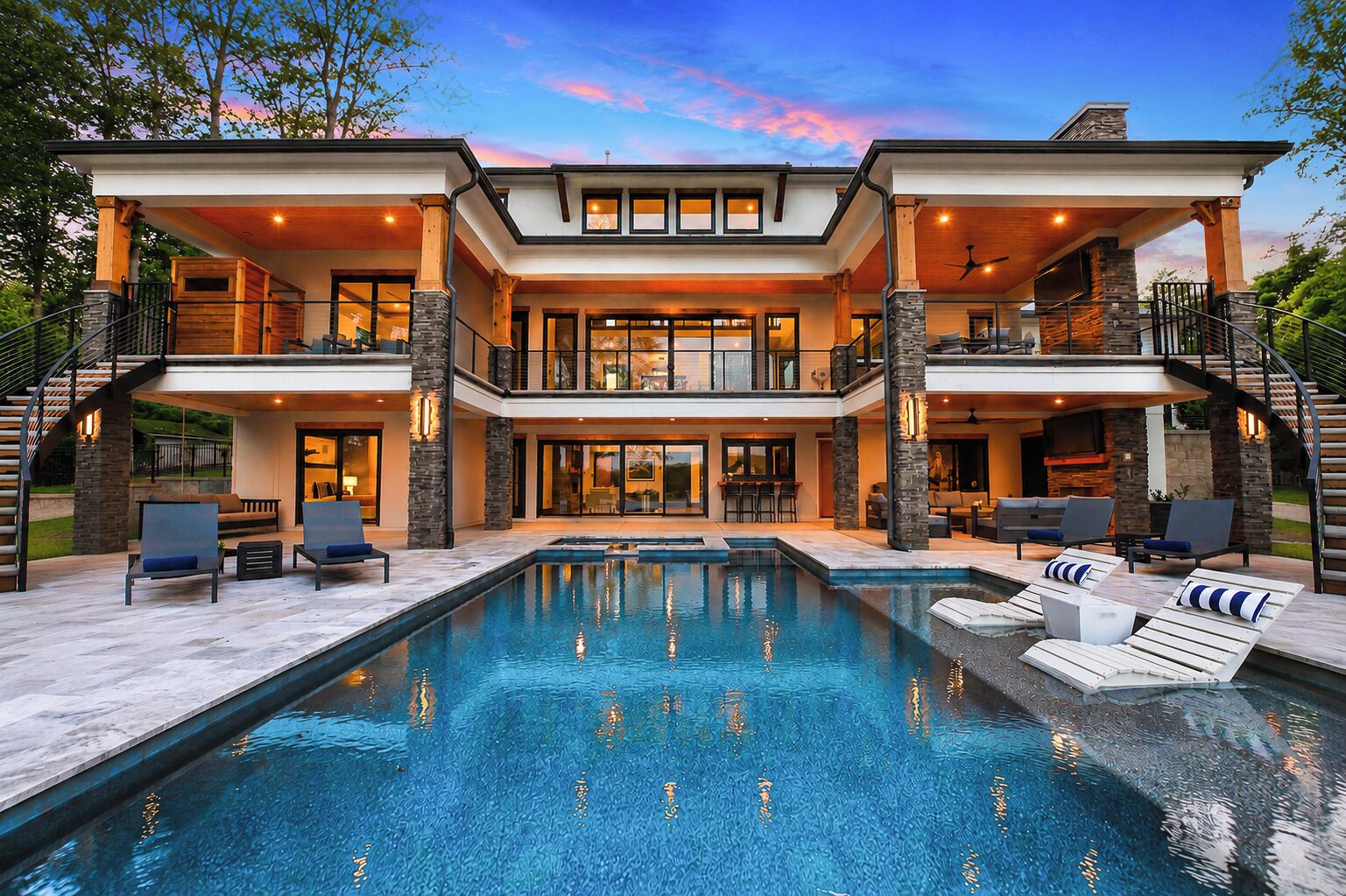 A heated pool