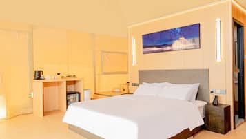 Habitación individual Deluxe, baño privado, vista al desierto | Escritorio y espacio para trabajar con laptop