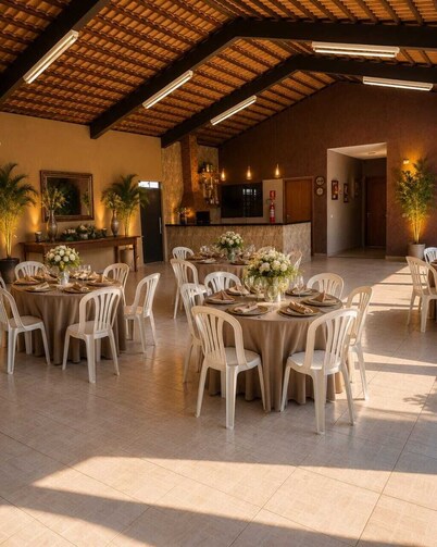 Party venue with bedrooms, swimming pools, TV and Wi-Fi.