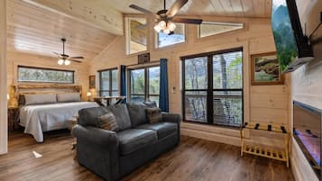 Smart TV, fireplace