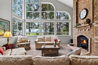 Whidbey Retreat • Water Views + Indoor Hot Tub + Fire Pit | Cedar & Sound