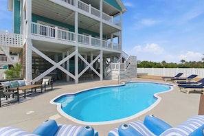 Pool - Alma del Mar: Ocean View 4BR Retreat with Private Pool and Hot Tub! (Oak Island)