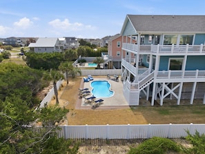 Exterior - Alma del Mar: Ocean View 4BR Retreat with Private Pool and Hot Tub! (Oak Island)