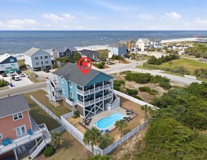 Exterior - Alma del Mar: Ocean View 4BR Retreat with Private Pool and Hot Tub! (Oak Island)