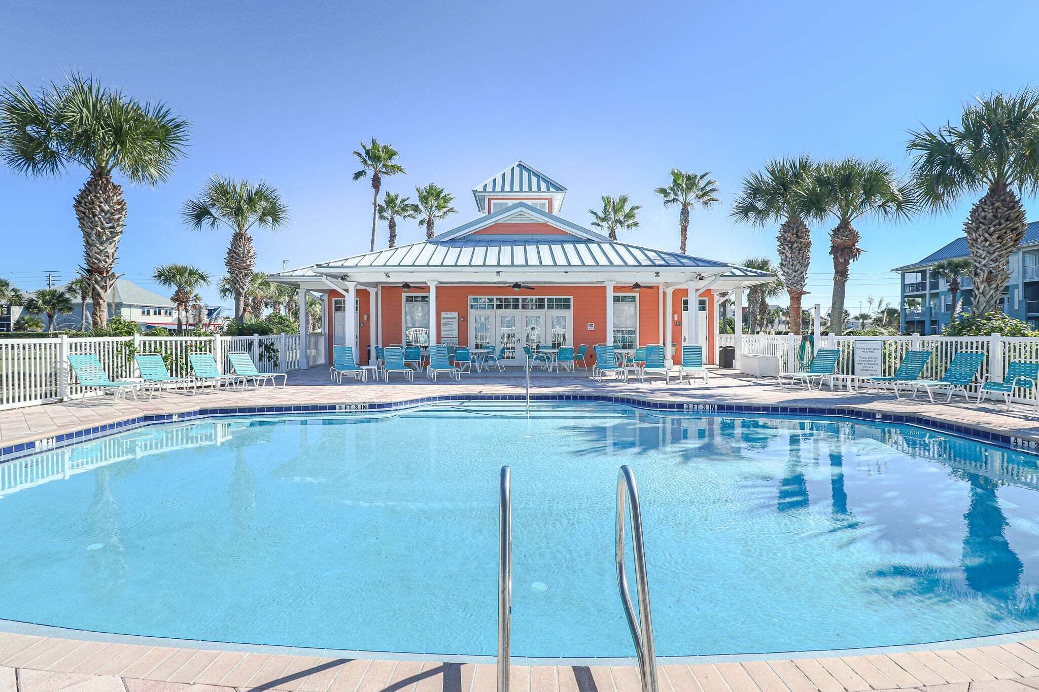 A heated pool