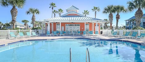 A heated pool