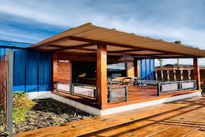 Familjestuga - lanai - sjöutsikt | Terrass/Patio
