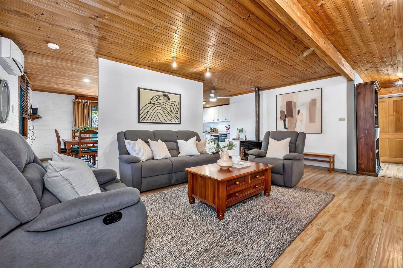 Spacious open-plan living area