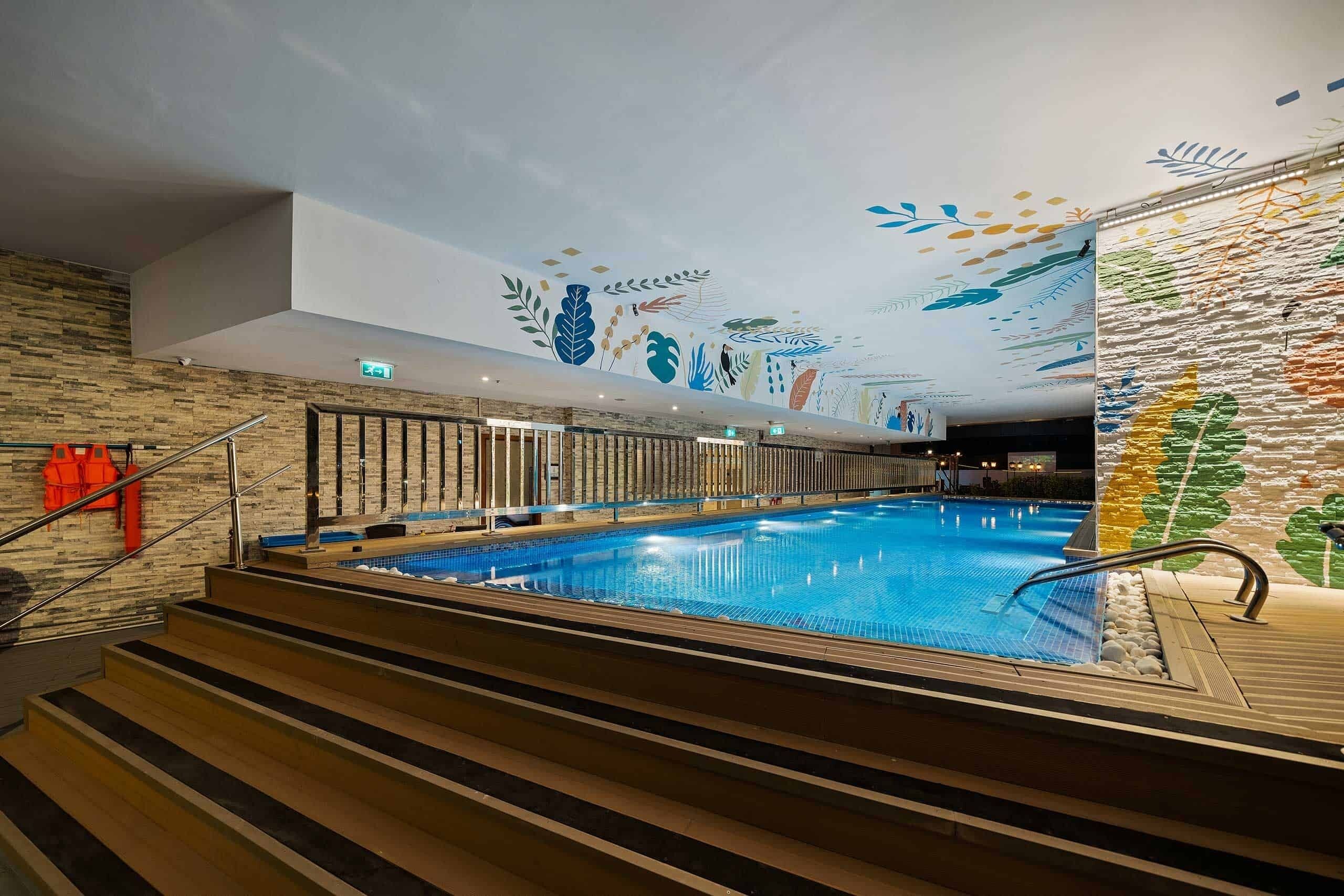 Una piscina climatizada